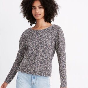 Madewell Womens Large Multicolored Knit Sweater Top Long Sleeve